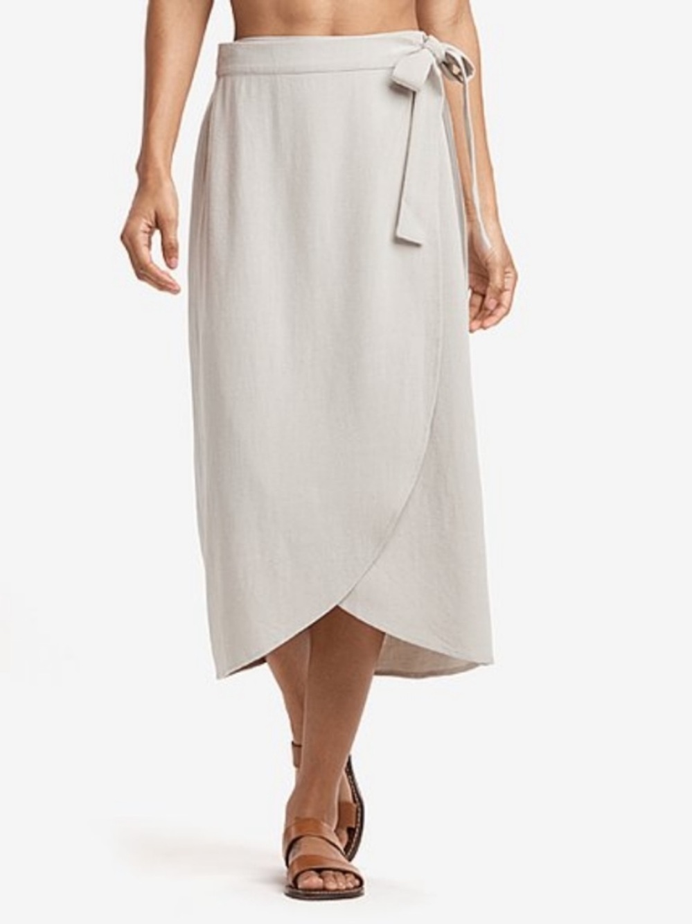 Lolë Wrap Linen Blend Skirt NWOT